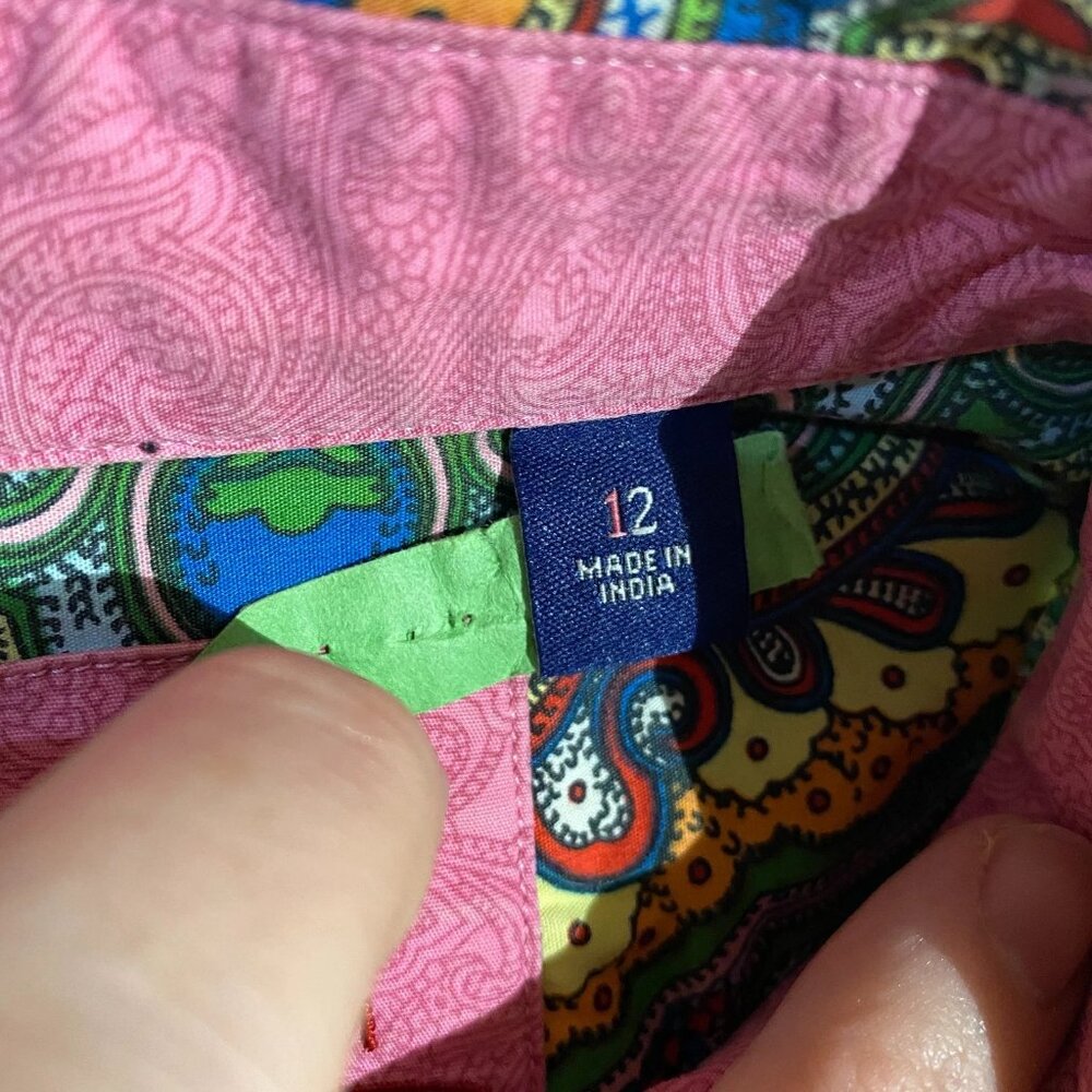 Robert Graham Womens Button-Up Shirt 12 Multicolor Mandala Paisley Flip Cuffs - Picture 4 of 7